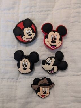 Mickey Mouse Rubber Shoe Charms